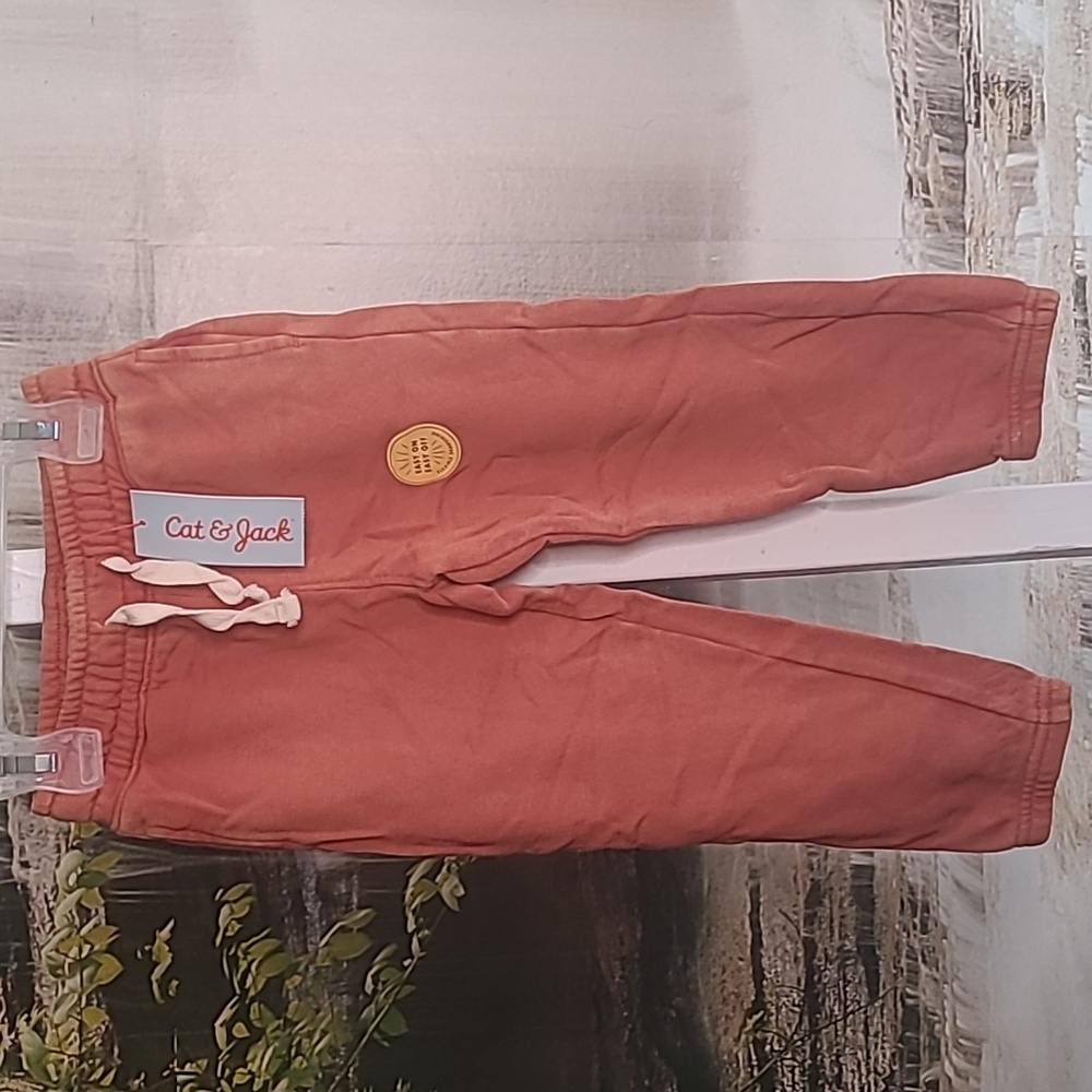 NWT! Cat & Jack Kids 3T rustic cinnamon drawstring comfy fall sweatpants